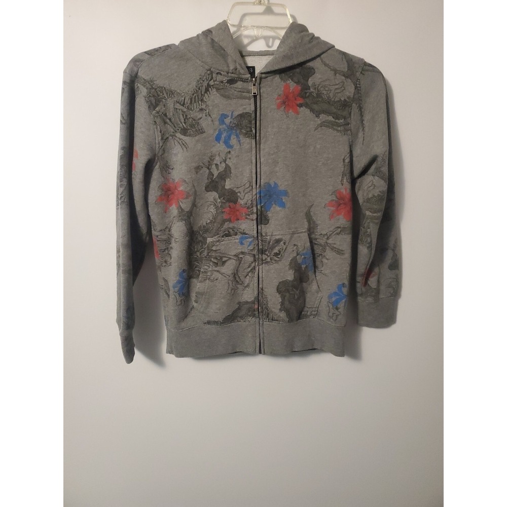FOX RACING Heritage Forged Dinosaur Zip Hoodie Sweatshirt Grey Large